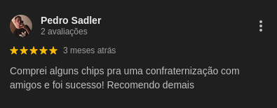 Avaliação Google - Cliente 3